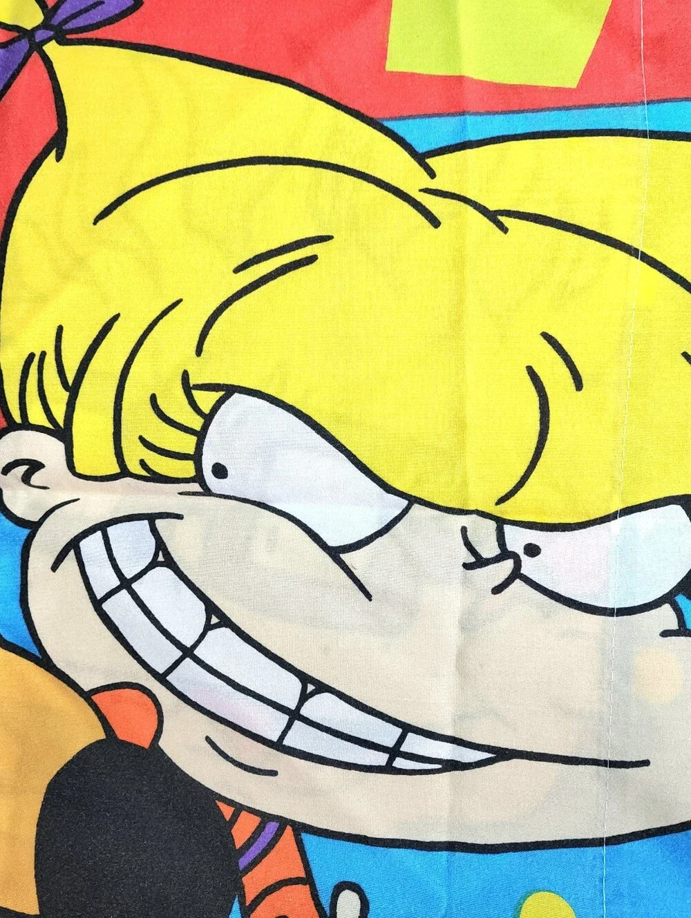 1997 Rugrats Nickelodeon  Pillowcase Tommy Chuckie Angelica Spike Dog